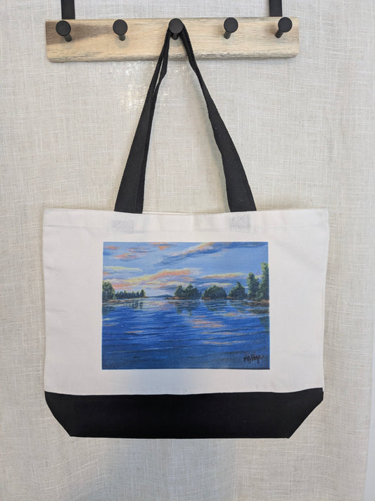 "Evening on the Waterfront" Fashion Hand Bag, Large,  18 x 15"