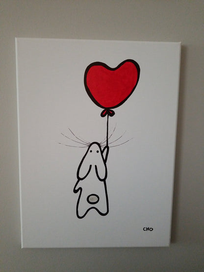 Love bunny | rabbit | 12x16
