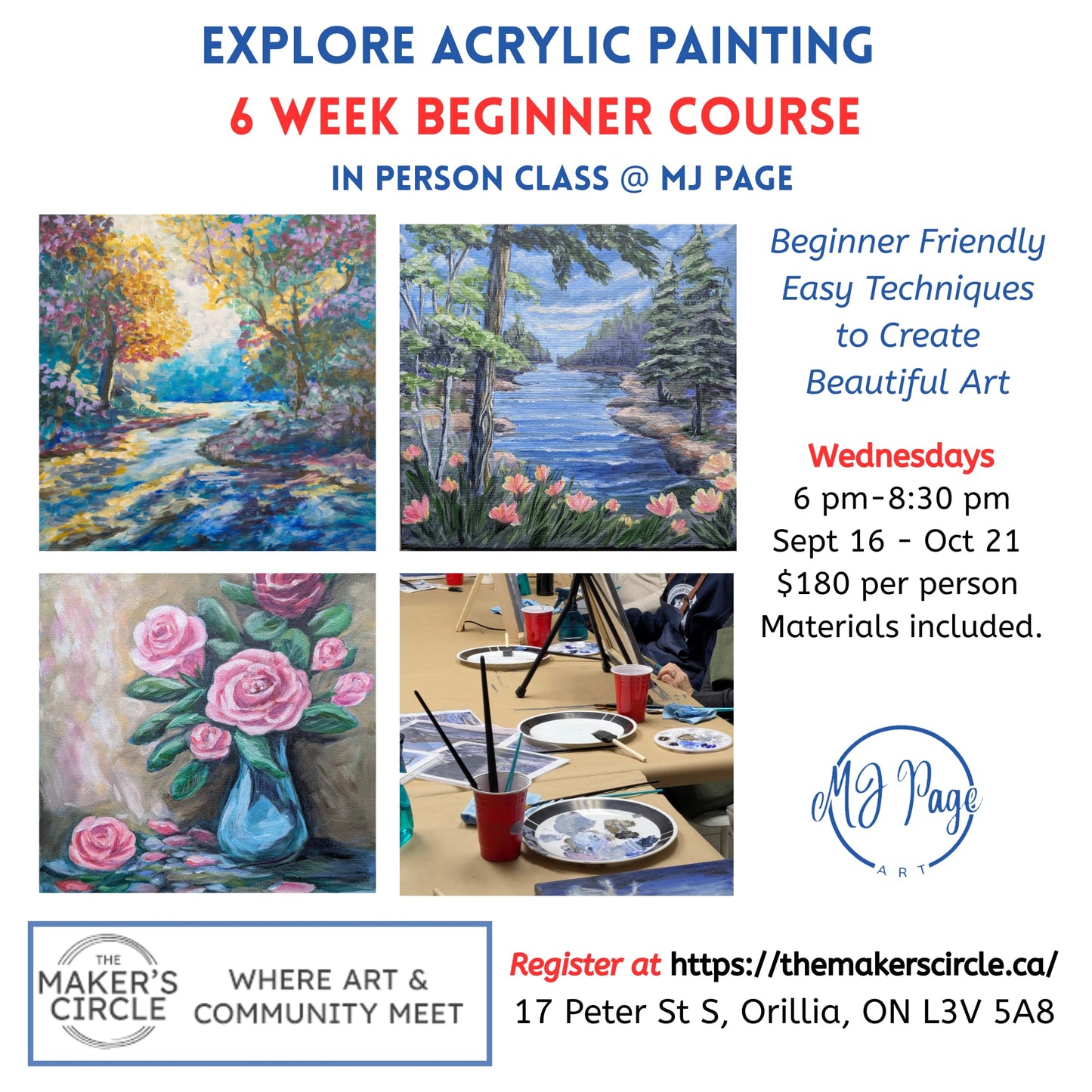 Explore Acrylic Painting - 6 Week Course, Workshop series