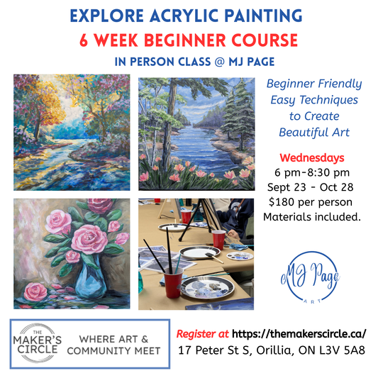 Explore Acrylic Painting - 6 Week Course, Workshop series
