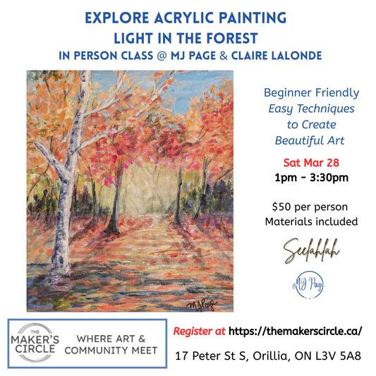 Exploring Acrylic Painting-Light in the Forest - Landscape