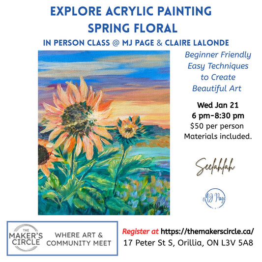 Exploring Acrylic Painting- Spring Florals