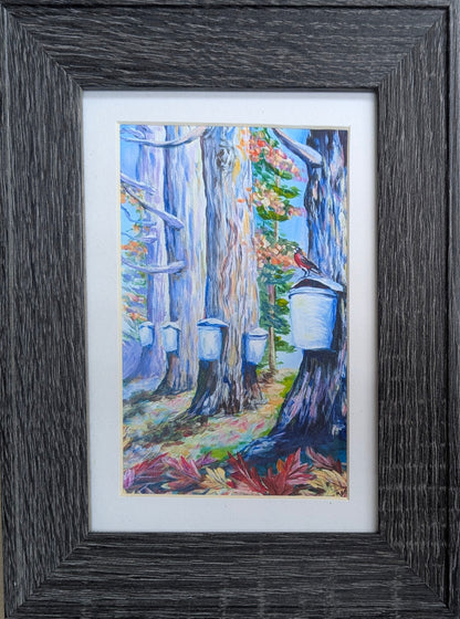 "Maple Trees Tap" Acrylic Painting