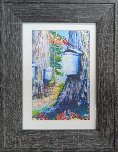 "Maple Trees Tap" Acrylic Painting