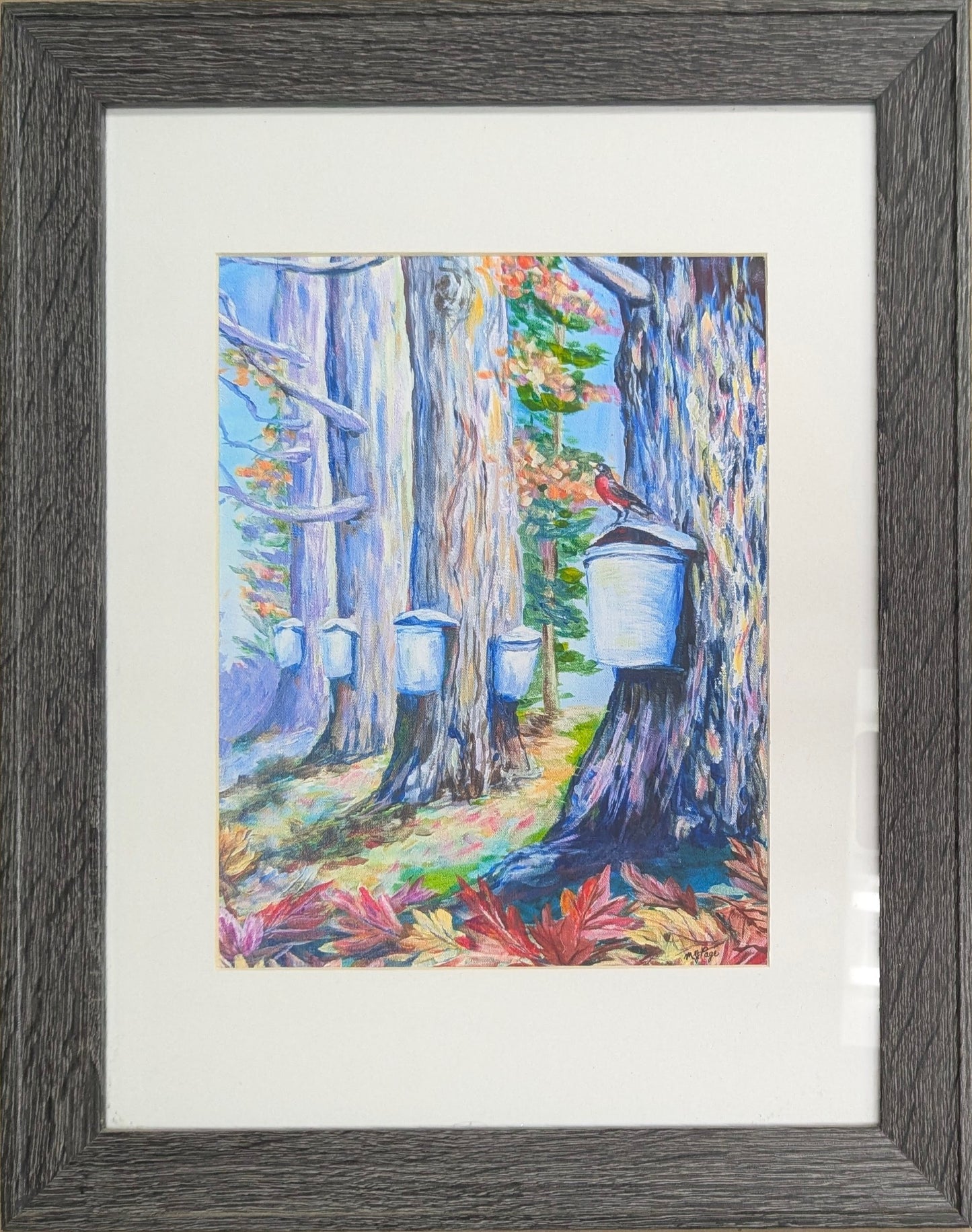 "Maple Trees Tap" Acrylic Painting