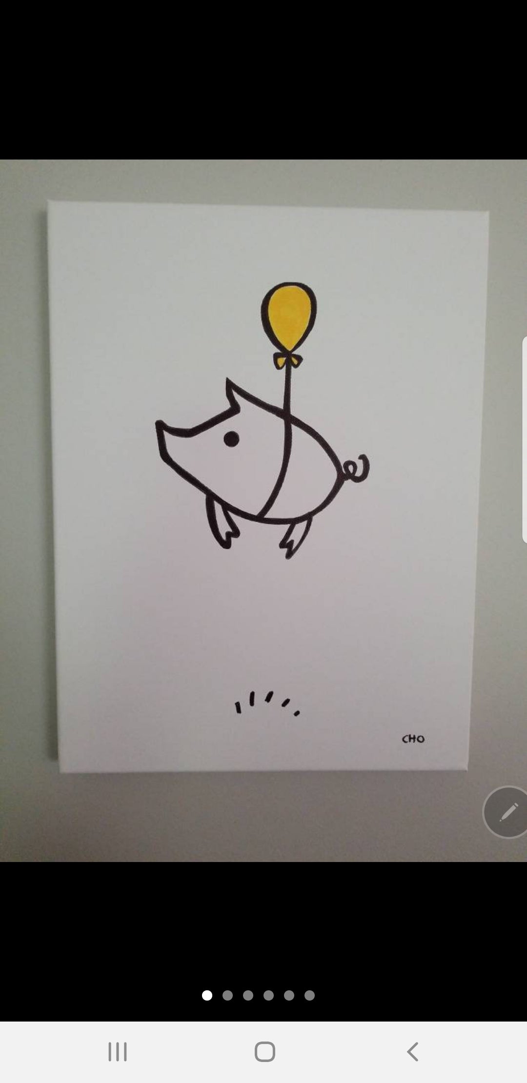 BIG flying piggie 12x16
