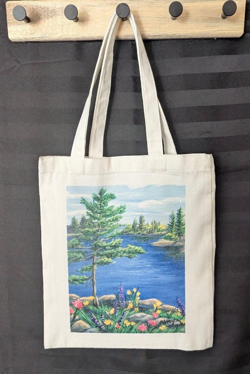 "Spring on the Bay" Fashion Tote Bag, Medium size,  11.5 x13.5