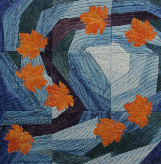 Swirling Leaves - 12" sq.