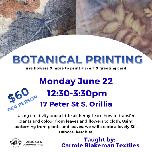 Botanical Printing on Textiles Workshop
