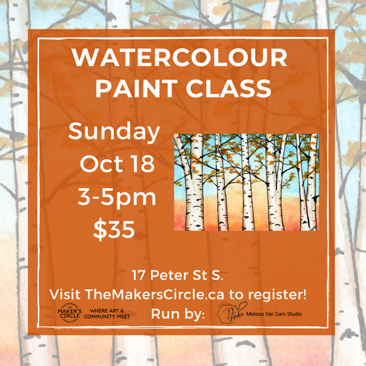 Birch Trees Watercolour Paint Class