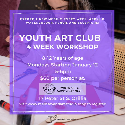IN-PERSON 4 Week Youth Art Club 8-12yr