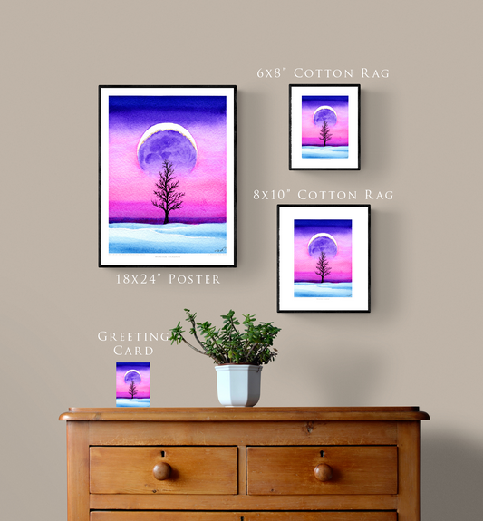 "Winter Diadem" Day 20 Moon Over Tree in Winter