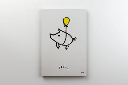 BIG flying piggie 12x16