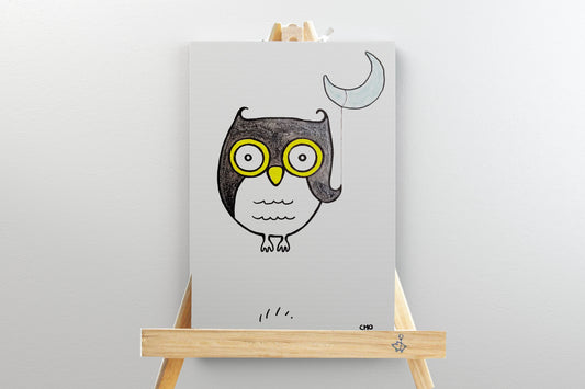 night owl wood easel