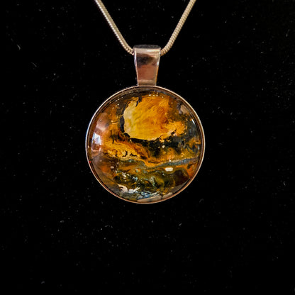 Acrylic pour necklaces