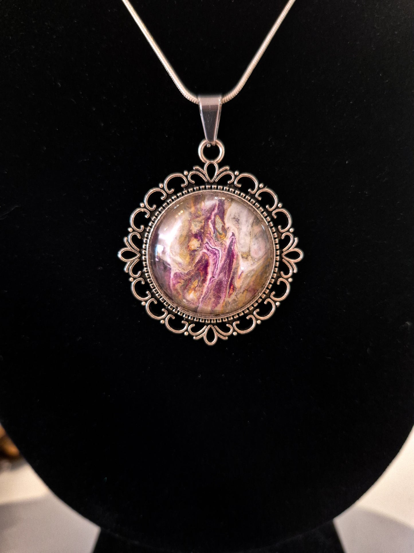 Acrylic pour necklaces