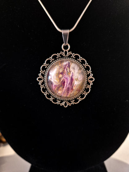Acrylic pour necklaces