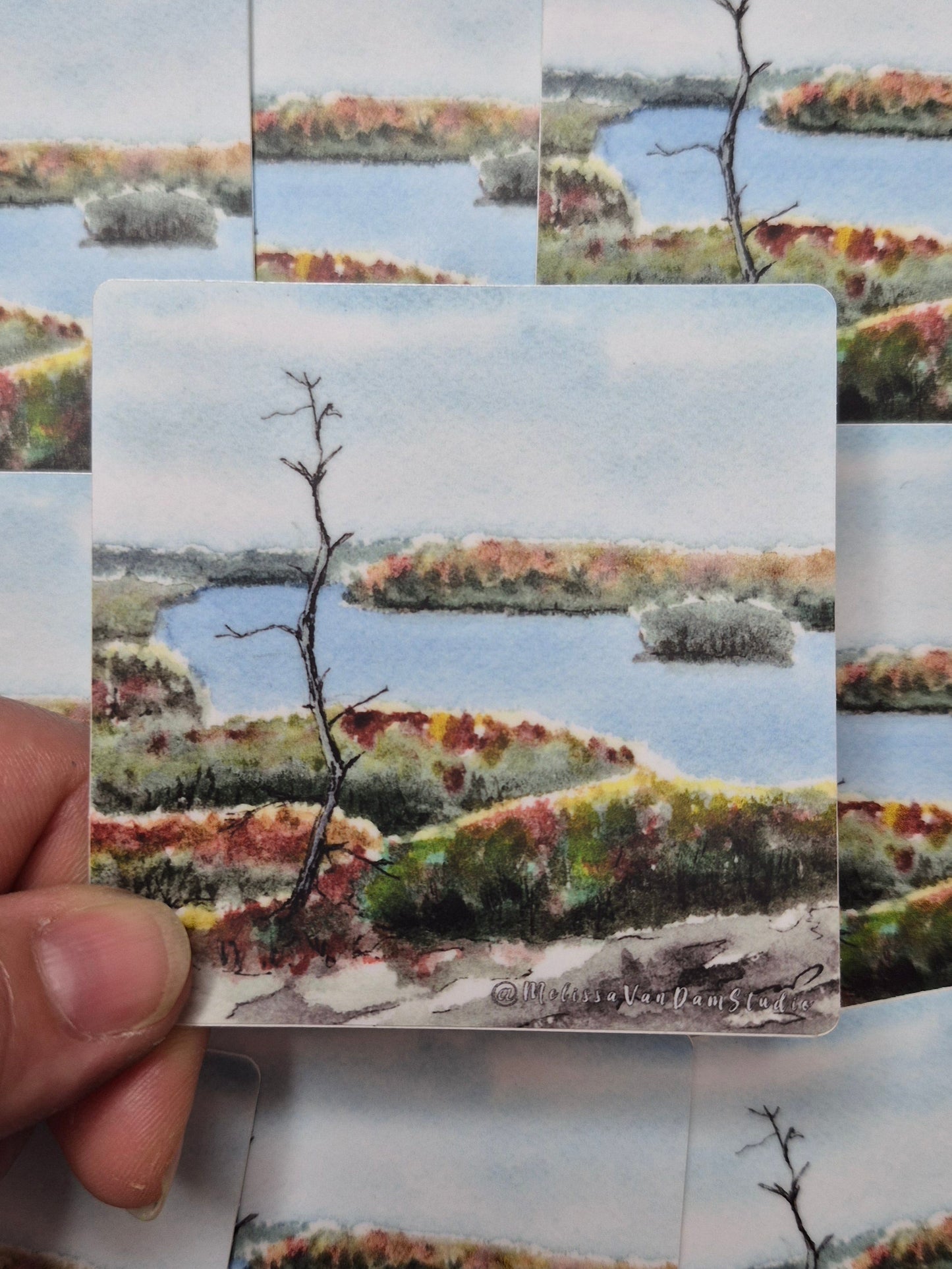 "Huckleberry" Square Weather Proof Sticker