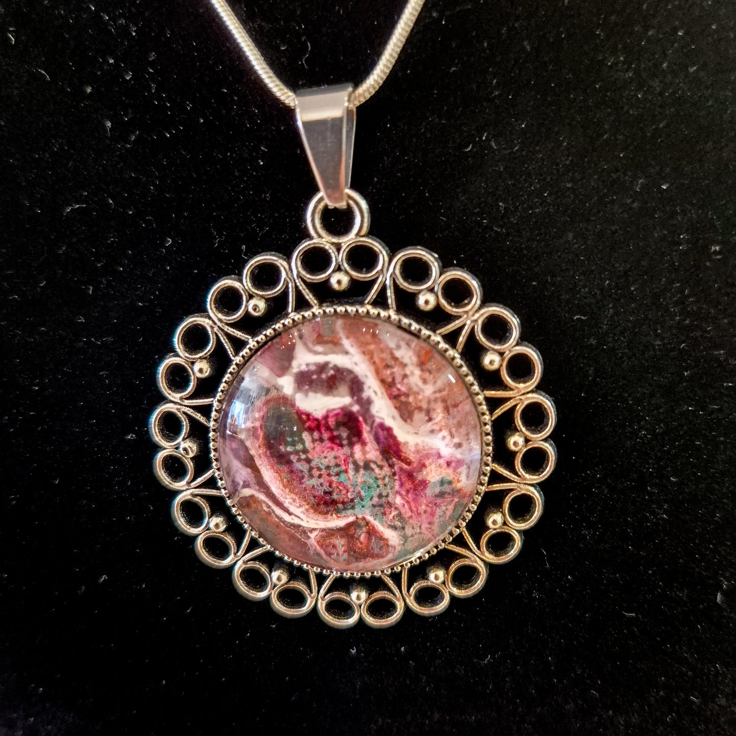 Acrylic pour necklaces
