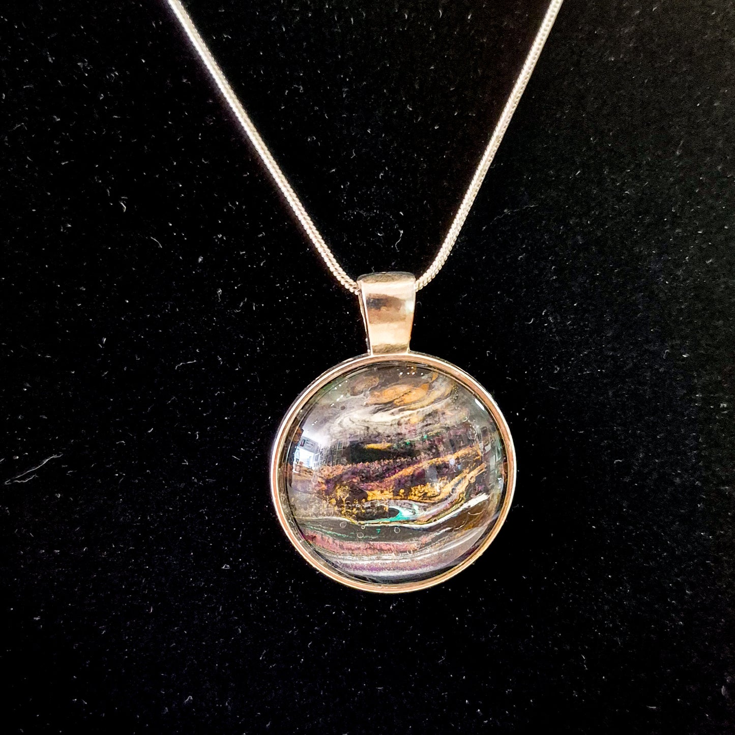 Acrylic pour necklaces