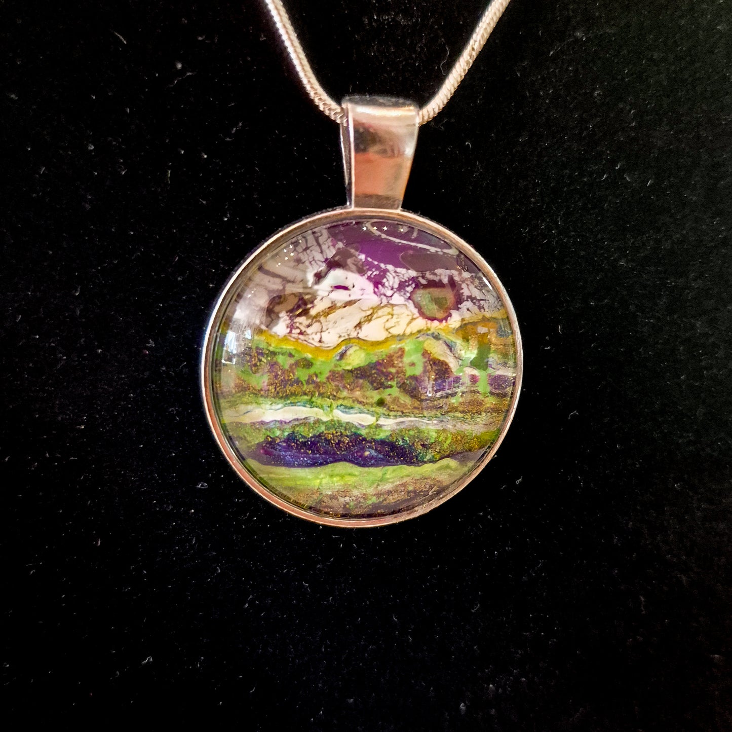 Acrylic pour necklaces