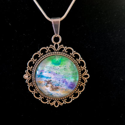 Acrylic pour necklaces