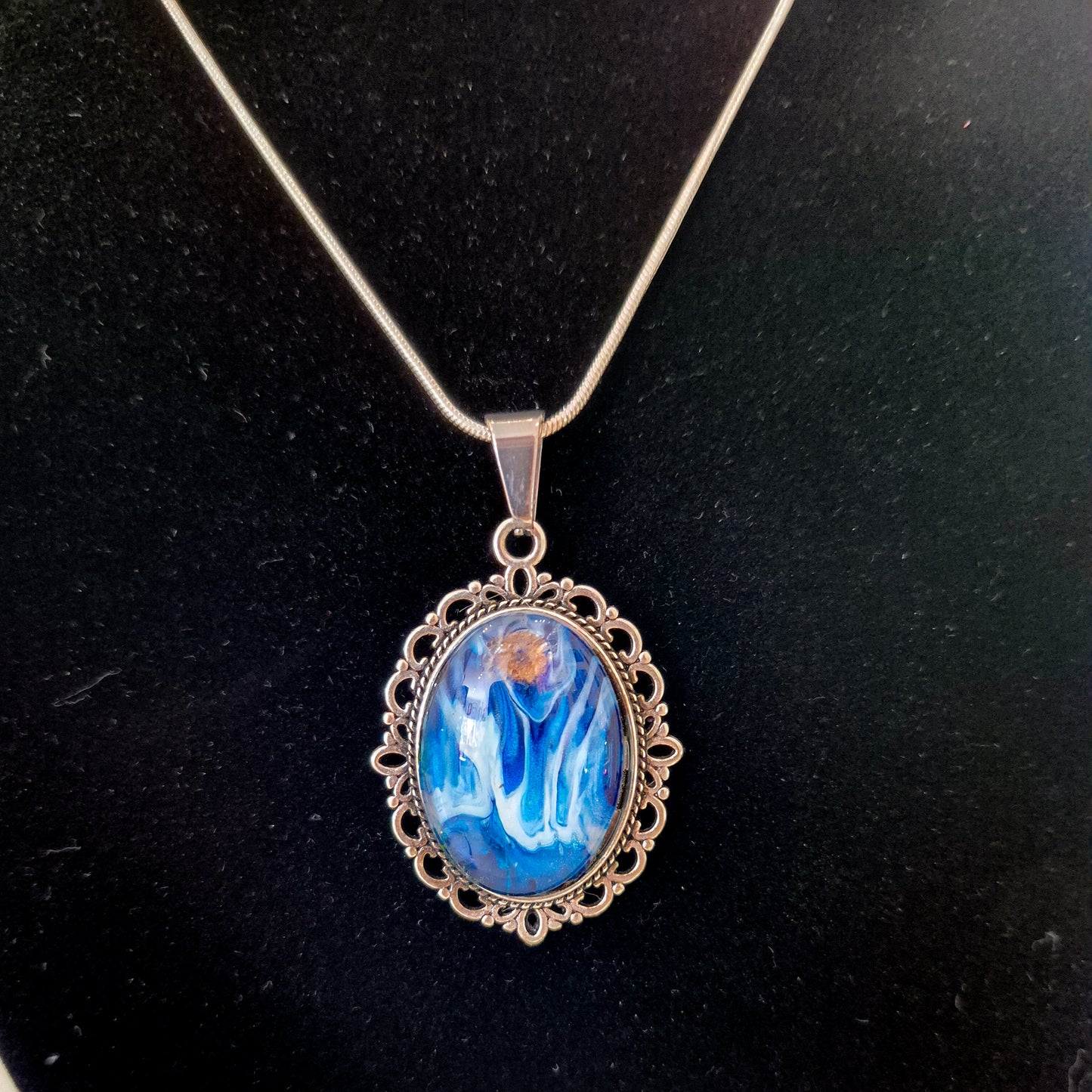Acrylic pour necklaces