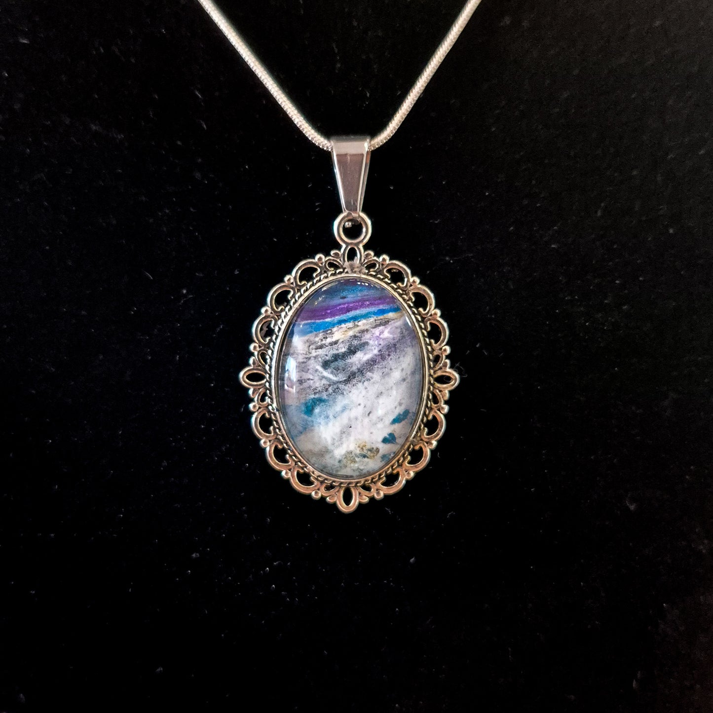Acrylic pour necklaces