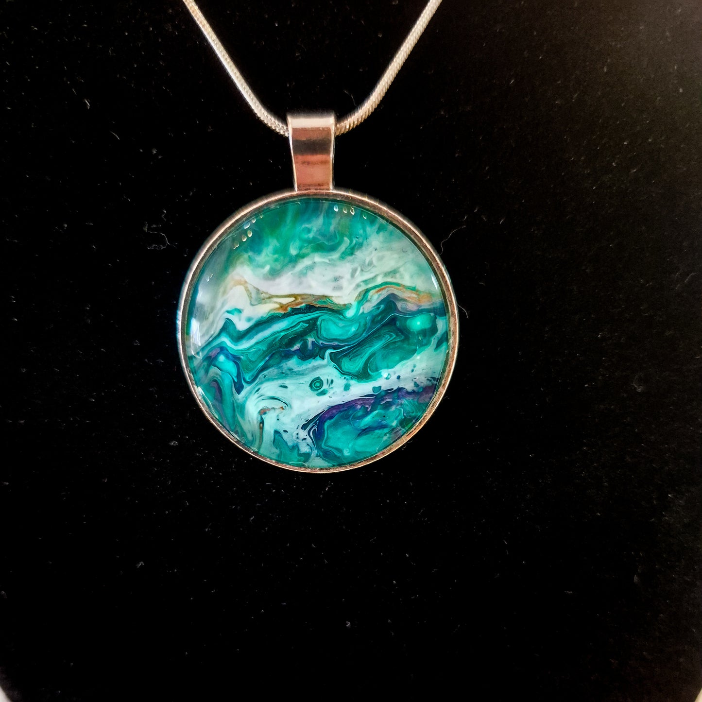 Acrylic pour necklaces