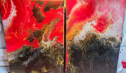 Twin flames set 9 x 12 2 piece