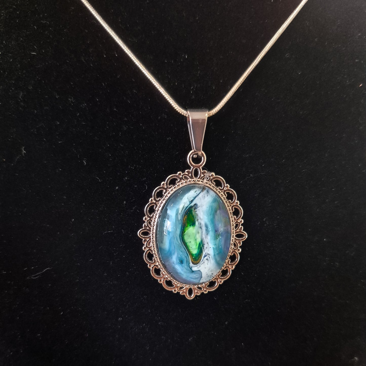 Acrylic pour necklaces