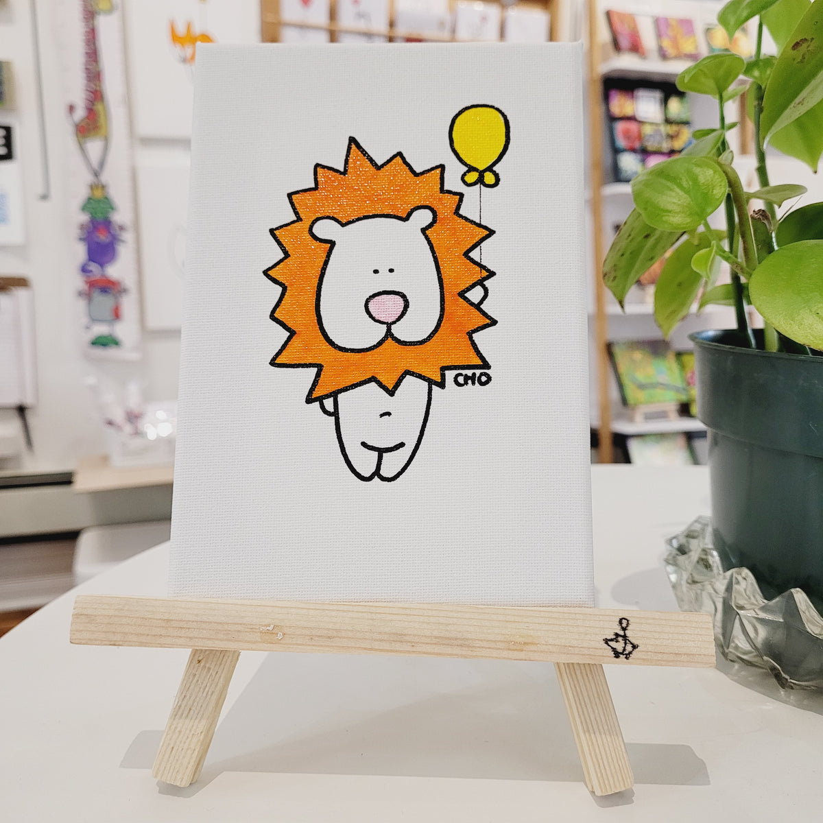 courage | wood easel