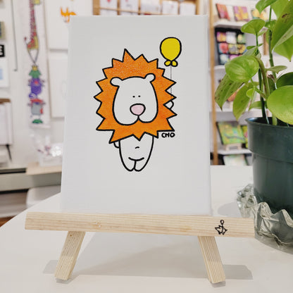 courage | wood easel