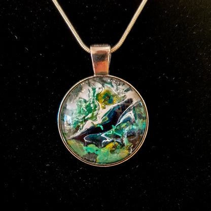 Acrylic pour necklaces