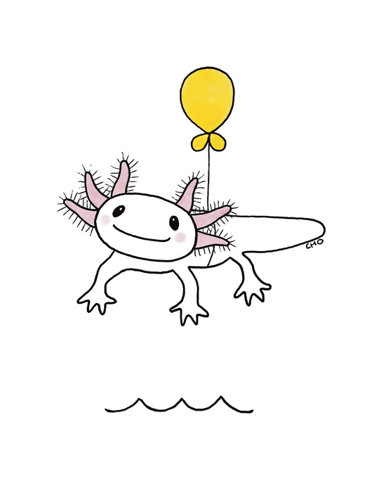 growth axolotl | wood easel